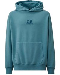 C.P. Company - Hoodie With Embroidered Logo - Lyst