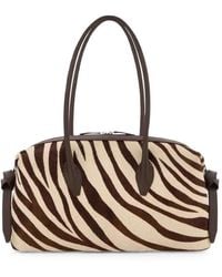 Yuzefi - Brioche Zebra-Print Leather Shoulder Bag - Lyst