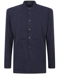 ESCAPISTA - Nelson Bib-Front Band-Collar Shirt - Lyst
