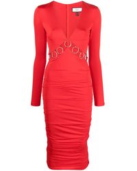 Nissa - Cut Out-Detail Midi Dress - Lyst