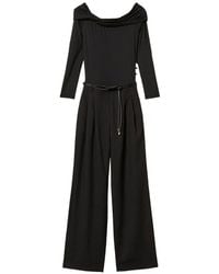 Twinset - Jumpsuit With Draping And Belt - Lyst