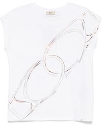 Herno - T-Shirt Met Print - Lyst
