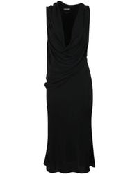 Tom Ford - Abito Corto Drappeggiato Con Scollo A V - Lyst
