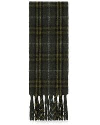 Burberry - Narrow Check Alpaca Wool Blend Scarf - Lyst