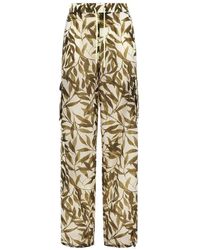 Herno - Floral-Print Straight-Leg Trousers - Lyst