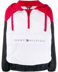 red tommy hilfiger hoodie womens