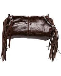 Maje - Schultertasche Mit Fransen - Lyst