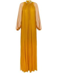 Elisabetta Franchi - Carpet Crepon Dress With Jewel Collar - Lyst