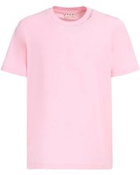 Marni - Floral-print Cotton T-shirt - Lyst