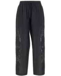 BOSS - Trika Embroidered Trousers - Lyst