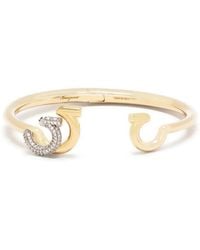 Ferragamo - Crystal Gancini Cuff Bracelet - Lyst
