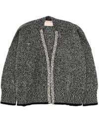 Circus Hotel - Sequin Trim Cardigan - Lyst