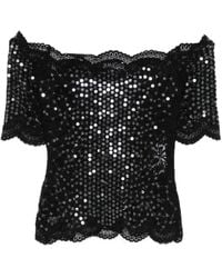 Rabanne - Sequin Lace Top - Lyst