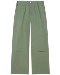 KENZO - Cotton Trousers - Lyst