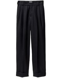 Versace - Pinstripe Wool Twill Oversized Pants - Lyst
