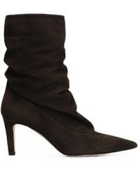 The Seller - Pointed-Toe Suede Ankle Boots - Lyst