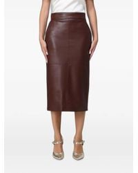 Elisabetta Franchi - Hook-And-Eye Pencil Midi Skirt - Lyst