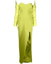 Gaby Charbachy - Off-Shoulder Ruched Gown - Lyst