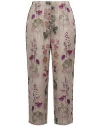 Avant Toi - Floral-Print Fade-Effect Trousers - Lyst