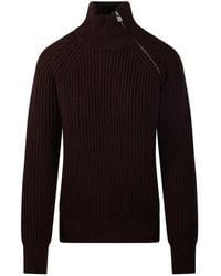 GIUSEPPE DI MORABITO - Lace-Panel Ribbed-Knit Sweater - Lyst