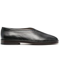 Lemaire - Square-toe Leather Loafers - Lyst