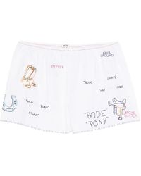 Bode - Rodeo Dictionary Tap Shorts - Lyst
