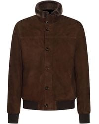Moorer - Lambskin Suede Shearling-Lined Jacket - Lyst