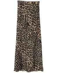 Bazar Deluxe - Leopard-Pattern Midi Skirt - Lyst