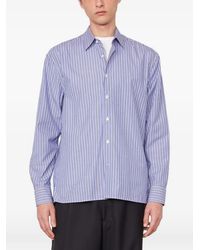 Officine Generale - Gad Striped Long-Sleeve Shirt - Lyst