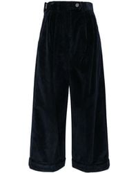 Kolor - Ribfluwelen Broek Met Geplooid Detail - Lyst
