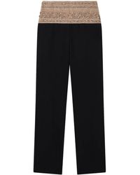Stella McCartney - Crystal-Embellished Wool Trousers - Lyst