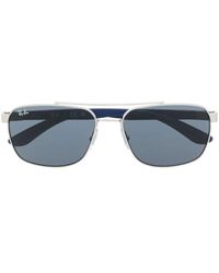 Ray-Ban - Engraved-Logo Square-Frame Sunglasses - Lyst