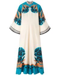 La DoubleJ - Vestido Largo Con Motivo Floral - Lyst