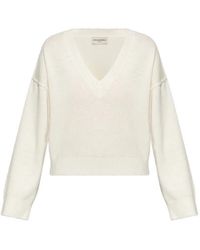 Officine Generale - Misty V-Neck Sweater - Lyst