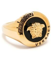 Versace - Ring Met Medusa Plakkaat - Lyst