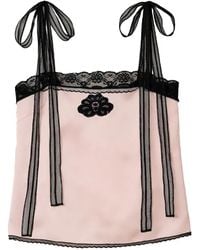 Marc Jacobs - Lace-Detail Ribbon Top - Lyst