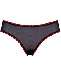 Laura Urbinati - Sheer-Mesh Lace-Trim Briefs - Lyst