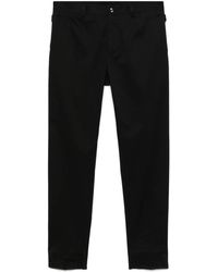 Dolce & Gabbana - Logo-Embroidered Tapered Leg Cotton Trousers - Lyst