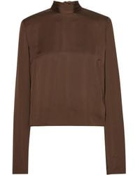 ROTATE BIRGER CHRISTENSEN - Cowl-Back Long-Sleeve Top - Lyst