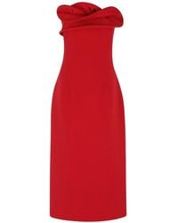 Magda Butrym - Twisted Strapless Midi Dress - Lyst