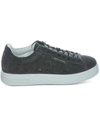 ARMANI EXCHANGE - Logo-Print Suede Sneakers - Lyst