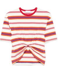 Rabanne - Gestreiftes T-Shirt - Lyst
