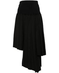 ROKH - Pleated Midi Skirt - Lyst