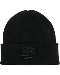Timberland - Logo Beanie - Lyst