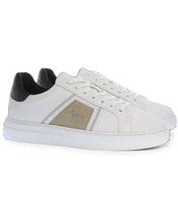 Harmont & Blaine - Logo-Embroidered Leather Sneakers - Lyst