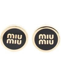 Miu Miu - Miumiu Enameled Metal Earrings - Lyst