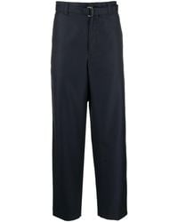 Prada - Belted Tailored Trousers - Lyst