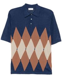 Ballantyne - Argyle-Pattern Polo Shirt - Lyst