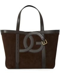 Dolce & Gabbana - Cabas Dg En Daim À Boucle - Lyst