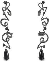 Anabela Chan - 14K And Rhodium Vermeil Script Diamond Earrings - Lyst